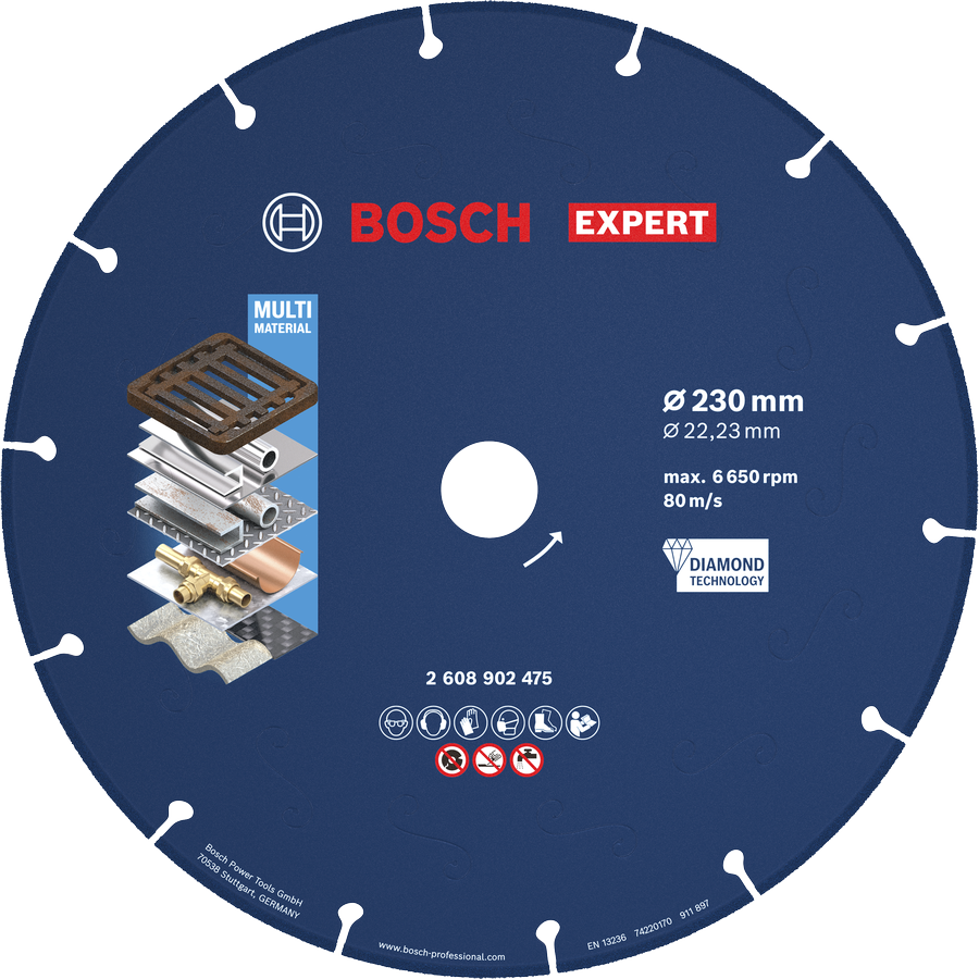 Diamantový řezný kotouč Bosch EXPERT na kov 230 mm.